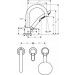 Hansgrohe 3-Loch Wannenmischer Axor Uno F-Set Bügelgriff chrom Wannenrandmontage