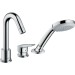Hansgrohe 3-Loch Wannenmischer Logis F-Set chrom Wannenrandmontage