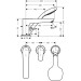 Hansgrohe 3-Loch Wannenmischer Talis E F-Set chrom Wannenrandmontage