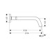 Hansgrohe 3-Loch Waschtischarm.Axor Citterio M Wand Fertigset lang chrom m.Hebelgriffen