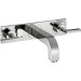 Hansgrohe 3-Loch Waschtischarm.Axor Citterio Wand F-Set lang chrom m.Platte u.Hebelgr