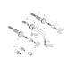 Hansgrohe 3-Loch Waschtischarm.Axor Citterio Wand Fertigset kurz chrom m.Kreuzgriffen
