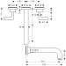 Hansgrohe 3-Loch Waschtischarm.Axor Citterio Wand Fertigset langchrom m.Hebelgriffen
