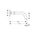 Hansgrohe 3-Loch Waschtischarm.UP Axor Citterio M chrom kurzer Ausl.m.Hebelgr.
