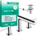 Hansgrohe 3-Loch Waschtischarmatur 100 Zesis S  mit Zugstangen-Ablaufgarnitur chrom