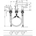 Hansgrohe 3-Loch Waschtischarmatur 100 Zesis S  mit Zugstangen-Ablaufgarnitur chrom