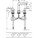 Hansgrohe 3-Loch Waschtischarmatur 110 Metropol chrom mit Push-Open Ablaufgarnitur