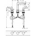 Hansgrohe 3-Loch Waschtischarmatur 110 Metropol chrom mit Push-Open Ablaufgarnitur