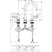Hansgrohe 3-Loch Waschtischarmatur 200 Axor Uno Bügelgriff chrom