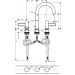 Hansgrohe 3-Loch Waschtischarmatur 200 Axor Uno Bügelgriff chrom