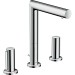 Hansgrohe 3-Loch Waschtischarmatur 200 Axor Uno Zerogriff chrom