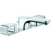 Hansgrohe 3-Loch Waschtischarmatur 50 Axor Urquiola Standmodell chrom mit Platte