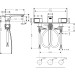 Hansgrohe 3-Loch Waschtischarmatur 50 Axor Urquiola Standmodell chrom mit Platte