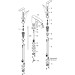 Hansgrohe 3-Loch Waschtischarmatur 95 Vivenis mit Zugstangen-Ablaufgarnitur chrom