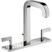 Hansgrohe 3-Loch Waschtischarmatur Axor Citterio chrom m.Platte u.Hebelgriffen