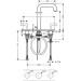 Hansgrohe 3-Loch Waschtischarmatur Axor Citterio chrom m.Platte u.Hebelgriffen