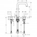 Hansgrohe 3-Loch Waschtischarmatur Axor Citterio chrom mit Hebelgriffen