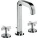Hansgrohe 3-Loch Waschtischarmatur Axor Citterio chrom mit Kreuzgriffen