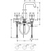 Hansgrohe 3-Loch Waschtischarmatur Axor Citterio chrom mit Kreuzgriffen