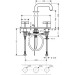 Hansgrohe 3-Loch Waschtischarmatur Axor Citterio chrom mit Platte u.Kreuzgriffen