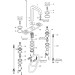 Hansgrohe 3-Loch Waschtischarmatur Axor Citterio chrom mit Platte u.Kreuzgriffen