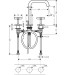 Hansgrohe 3-Loch Waschtischarmatur Axor Citterio E Standmodell chrom