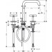 Hansgrohe 3-Loch Waschtischarmatur Axor Citterio E Standmodell chrom
