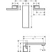 Hansgrohe 3-Loch Waschtischarmatur Axor Edge F-Set Wandmontage Diamantschliff chrom