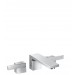 Hansgrohe 3-Loch Waschtischarmatur Axor Edge Fertigset Wandmontage chrom