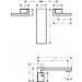 Hansgrohe 3-Loch Waschtischarmatur Axor Edge Fertigset Wandmontage chrom