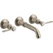 Hansgrohe 3-Loch Waschtischarmatur Axor Montreux Wand Fertigset Hebelgriff BN