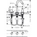 Hansgrohe 3-Loch Waschtischarmatur Logis chrom  