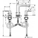 Hansgrohe 3-Loch Waschtischarmatur Rebris S mit Zugstange chrom