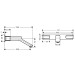 Hansgrohe 3-Loch WTA Axor Urquiola Wand chrom mit Platte u.langem Auslauf