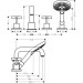 Hansgrohe 4-L.Wannenarmatur Axor Citterio F-Set f.Wannenrand chrom m.Kreuzgriff