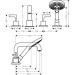 Hansgrohe 4-Loch Wannenarmatur Axor Citterio F-Set f.Wannenrand chrom mit Hebelgriff