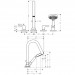 Hansgrohe 4-Loch Wannenarmatur Axor Citterio M F-Set f.Fliesenrand chrom mit Hebelgriff