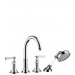 Hansgrohe 4-Loch Wannenarmatur Axor Montreux F-Set f.Fliesenrand BN m.Hebelgriffen
