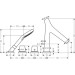 Hansgrohe 4-Loch Wannenarmatur AXOR Starck Organic F-Set f.Fliesenrand chrom