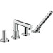 Hansgrohe 4-Loch Wannenarmatur Axor Uno F-Set Zerogriff chrom Wannenrandmontage