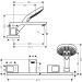 Hansgrohe 4-Loch Wannenarmatur Axor Urquiola F-Set f.Fliesenrand chrom