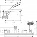Hansgrohe 4-Loch Wannenarmatur Axor Urquiola F-Set f.Wannenrand chrom