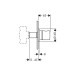 Hansgrohe Absperrventil AXOR Uno Fertigset chrom mit Zerogriff