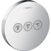 Hansgrohe Absperrventil, Unterputz, ShowerSelect S, Fertigset, 3 Verbraucher, chrom