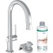 Hansgrohe Aqittura M91 FilterSystem 210, Ausziehauslauf, 1jet, sBox, Starter Set Chrom