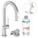 Hansgrohe Aqittura M91 FilterSystem 210, Ausziehauslauf, 1jet, sBox, Starter Set Chrom