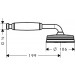 Hansgrohe AXOR Montreux 1jet Handbrause, nickel gebürstet 16320820