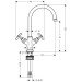 Hansgrohe AXOR Montreux 2-Griff-Waschtischarmatur 210 mit Ablaufgarnitur, nickel gebürstet 16506820