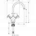 Hansgrohe AXOR Montreux 2-Griff-Waschtischarmatur 210 mit Ablaufgarnitur, nickel gebürstet 16506820