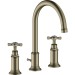 Hansgrohe AXOR Montreux 3-Loch-Waschtischarmatur 180 mit Ablaufgarnitur, nickel gebürstet 16513820